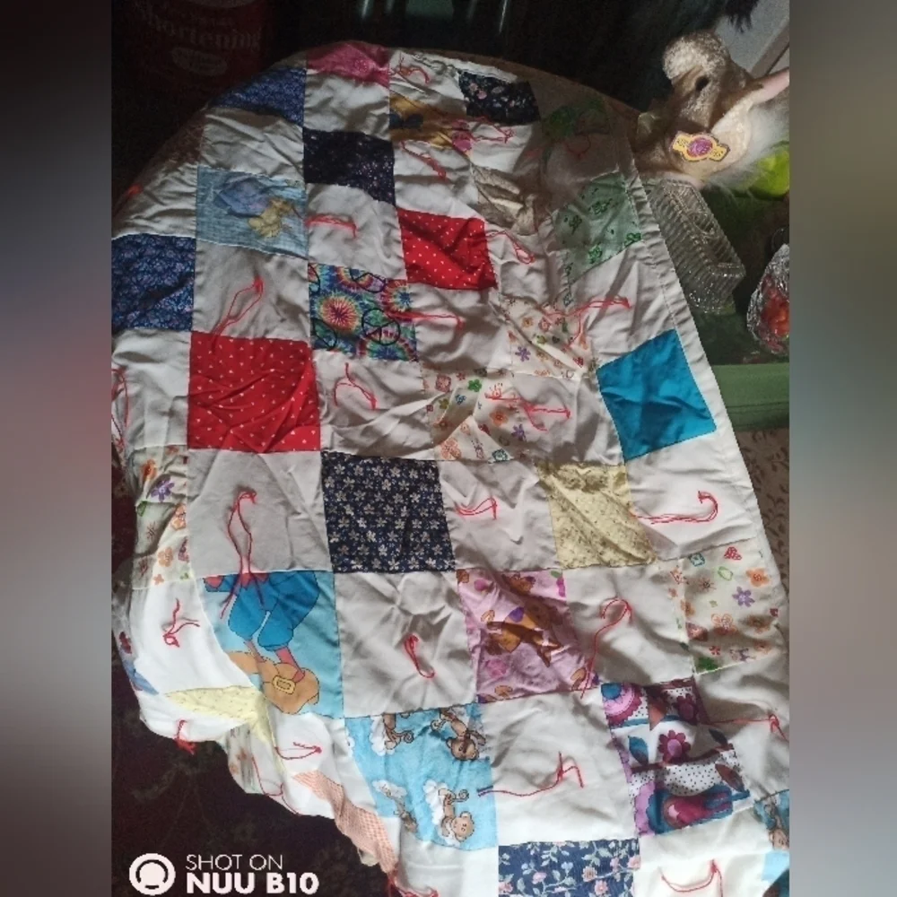 Handmade Patchwork Baby Size Quilt 30
